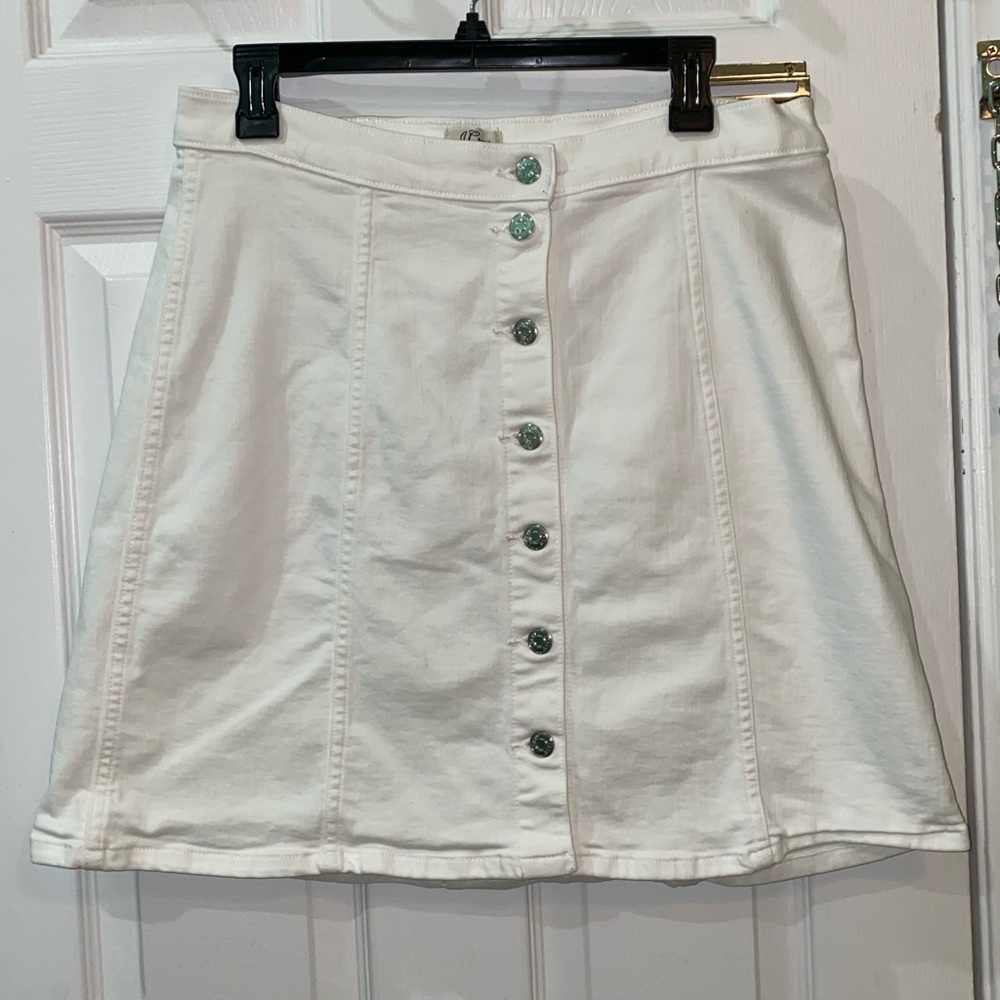 J Crew Denim White Skirt